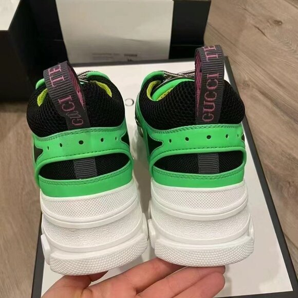 NIB Authentic Gucci  X SEGA MeshTechnical Canvas Calfskin Reflective Sneakers - Picture 4 of 4